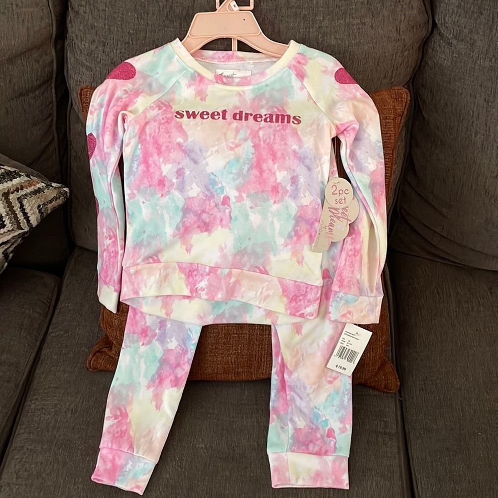 Sweat dreams girls pants and top outfit size 6